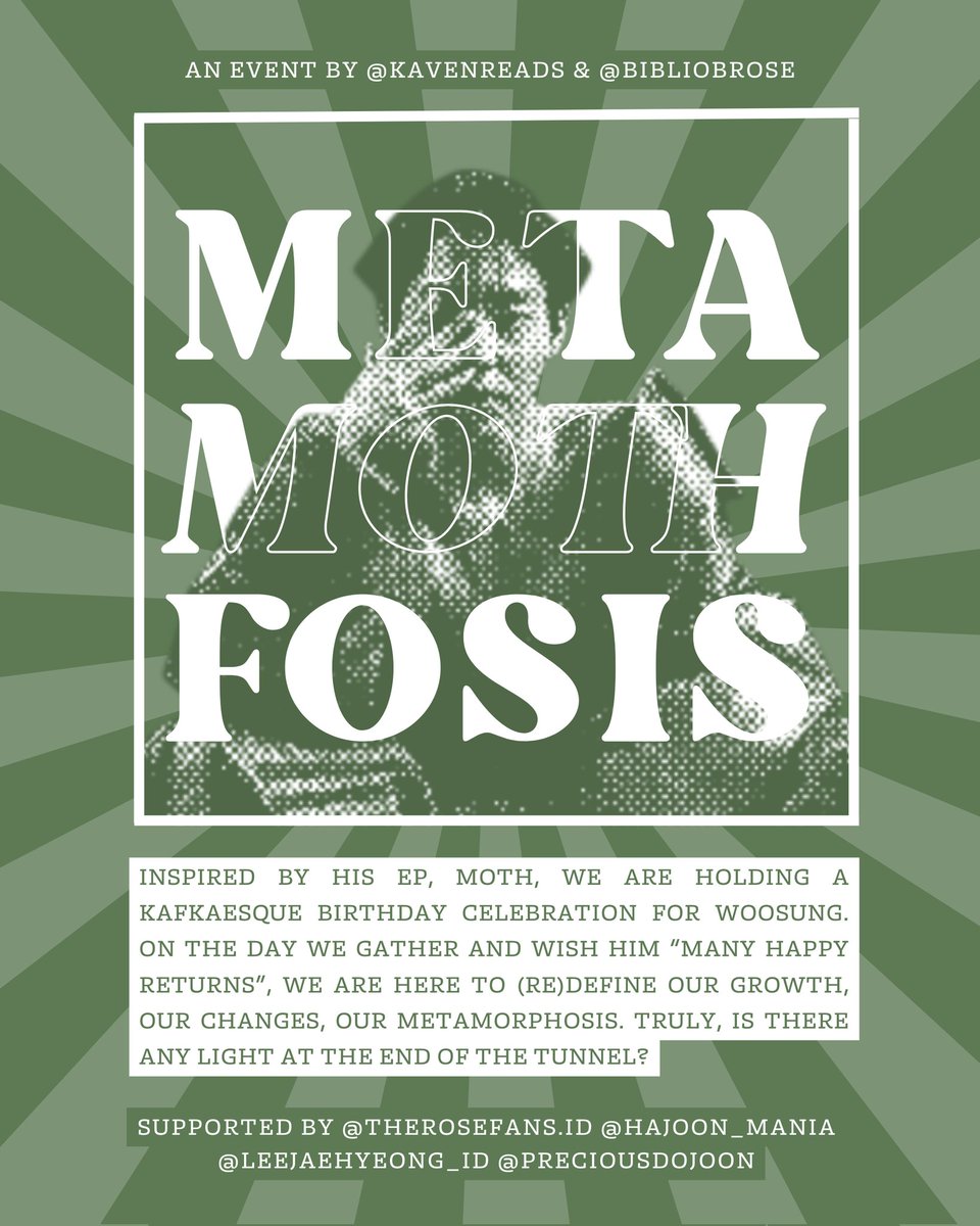 Bibliobrose's tweet photo. Halo🌹, Bibliobrose dan @kavenreads mengundang kalian ke perayaan ulang tahun Kim Woosung of The Rose dan #BooknicWithBlackRose bertajuk 
🦋Meta-Moth-Fosis🦋 

🗓 Minggu, 25 Feb 2024
⏰️ 10.00 - selesai
📍Tebet Eco Park, Jakarta Selatan

Psst book giveaway is waiting for you📚😘 https://t.co/jw9ViexhrV