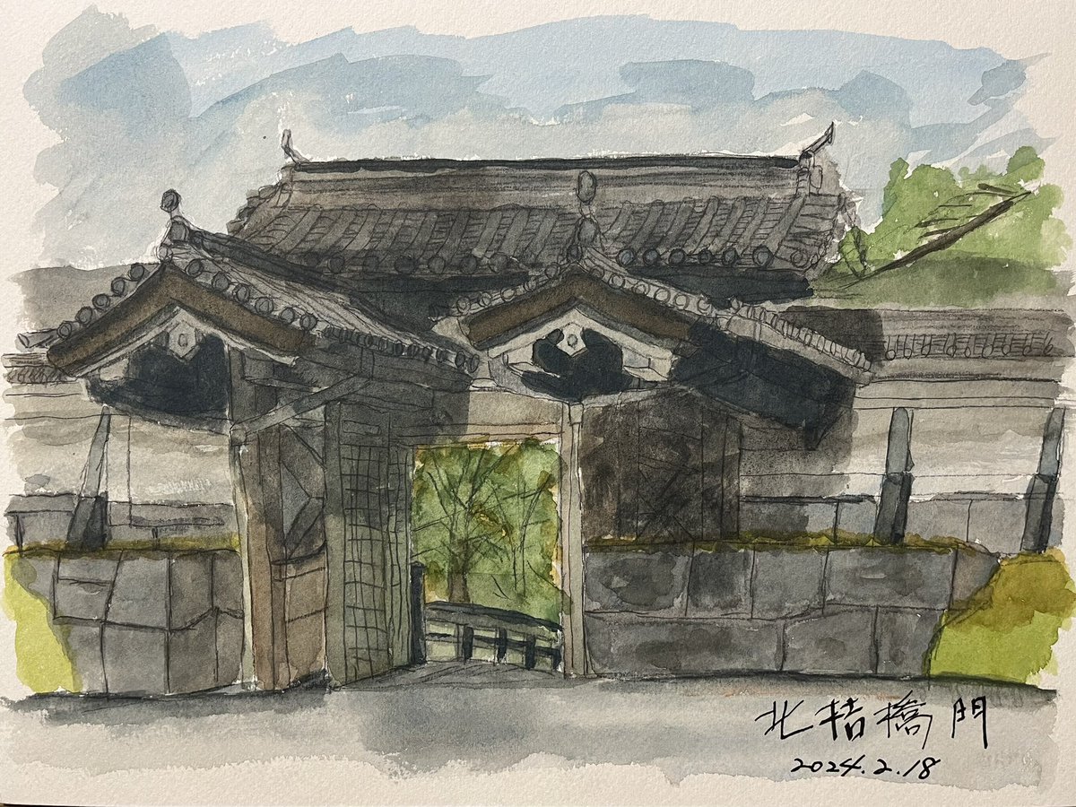 水彩画 風景画 27✖️25 水彩画スケッチ