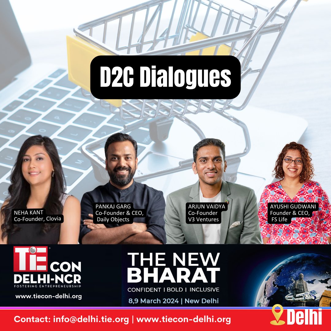 Dive into the D2C world with industry trailblazers at #TiEconDelhi2024!
Unravel strategies, explore investment opportunities, and connect with top brands at the D2C Dialogues Session.
Register now - events.tie.org/TiEconDelhi202…
March 8-9, Taj Palace, New Delhi.
#TiEDelhiNCR