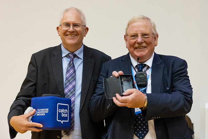 ICO-25: Juergen Czarske (General Chair) and Reinhard Genzel (Nobel Prize winner 2020)