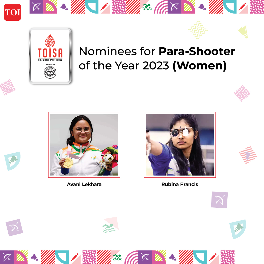 #TOISA2023 nominees for Best #Shooter and Para Shooter. Know more: bit.ly/TOISA2023 Shooter: Men: Aishwary Pratap Singh Tomar, Akhil Sheoran, Kynan Chenai, Rudrankksh Balasaheb Patil Women: Esha Singh, Palak Gulia, Sift Kaur Samra Para Shooter: Men: Manish Narwal,