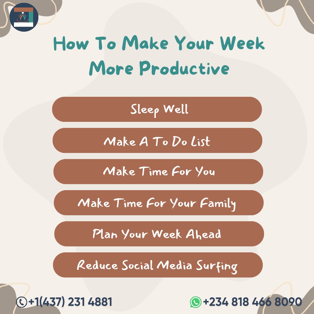 Make your week productive!

#productivity 
#balanceyourlife 
#balancedliving