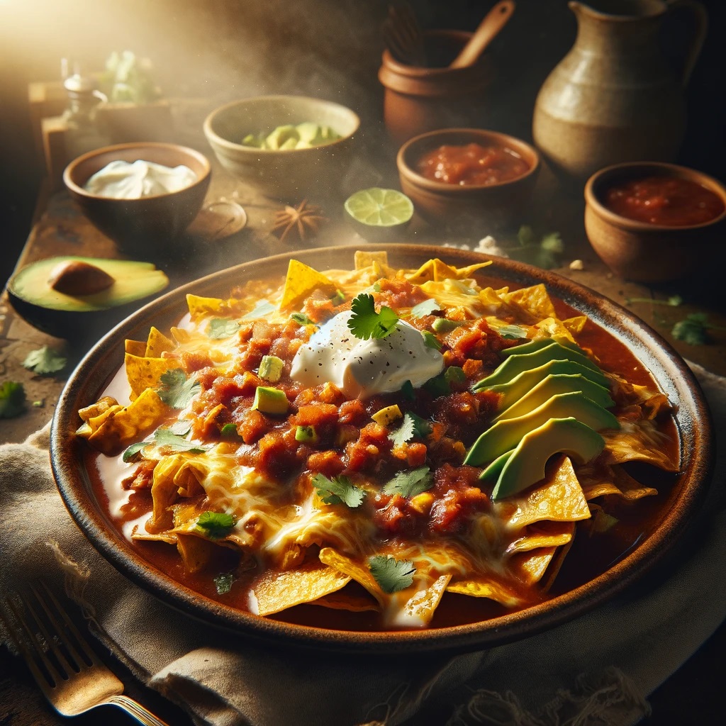ChefSaig's tweet photo. Chilaquiles - The dish includes well-integrated scrambled eggs and is generously topped with melted cheese, creating a cohesive blend of flavors and textures. Imagine the vibrant colors, the enticing aroma, and the rich layers of flavor waiting to be discovered.

#GenAI #FoodAI https://t.co/xW1Vrczxw9
