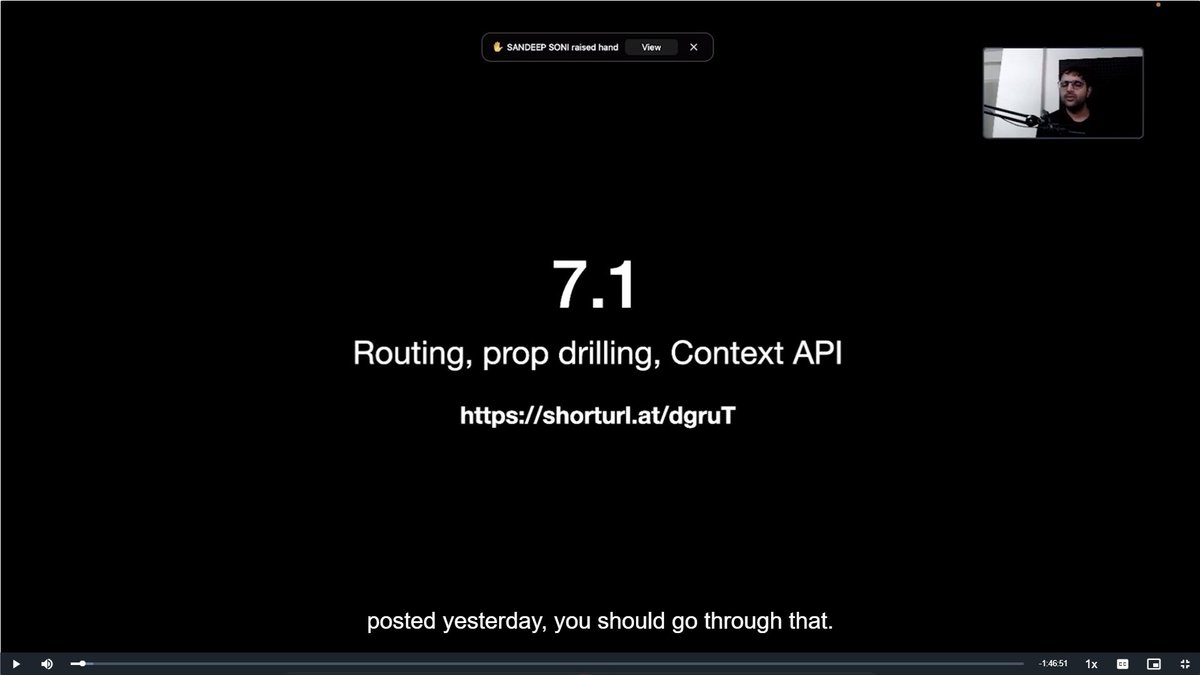 adiasfreelancer's tweet photo. Hello everyone, 
 I've Completed
#Day015 of #365DaysofCode, Video Creation for Personal Branding→ React Routing, Props drilling, ContextAPI. Coding Continue Excited for the journey ahead! Join me in sharing learning adventures.  #Restart2_0 #LearningJourney https://t.co/WZFbDUcBRD