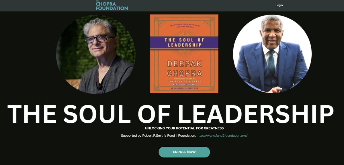 Leading from Within: Embracing the Soul of Leadership to Forge a Brighter Future @DeepakChopra @ChopraFNDN @RFS_Vista #thesoulofleadership link.medium.com/1bPH8gopiHb