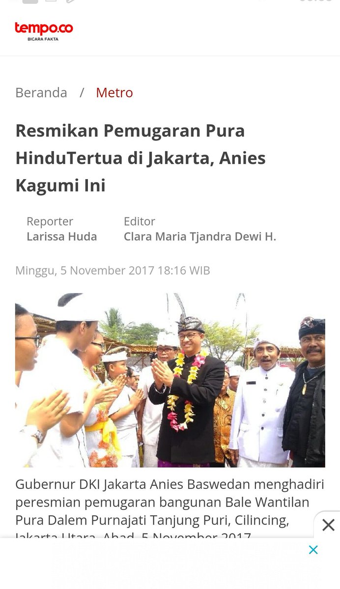 Masyarakat Bali kepada Anies seperti air susu di balas air tuba. Kagak ada terima kasihnya sama sekali dengan pak Anies yang berjuang keras membela umat Hindu Bali di Jakarta. Justru masyarakat Bali mendukung Paslon illegal dan korupt. Sungguh miris sekali