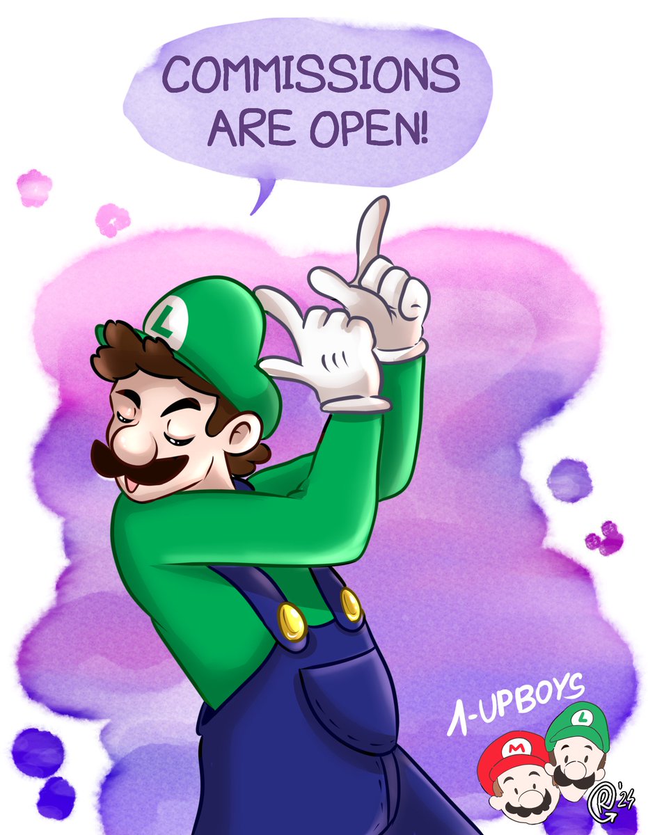 Hi there! 😊 I opened up my c*mmissi*ns! If you're interested, don't shy away to get in contact with me :3  Price Sheet: tumblr.com/1-upboys/74268… #supermario #mario #mariofanart #1upboys #1ub #1upboyscomic #luigimario #luigimybeloved #luigi #smbfanart #smb #supermariobros