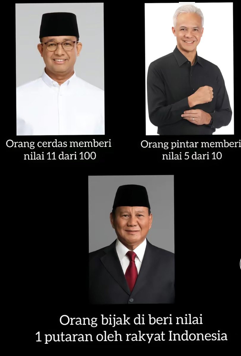 AOBBY71's tweet photo. @xquitavee Terbuktikan: teriakan.02 di kampanye 01 n 03, adalh Real, bukan editan n nyatanya perolehan suara janggar hanya 16%, anis 26%, sedangkan pak prabowo 55%.
#Real Count
#MenangSatuPutaran
#02menangmutlak1ptrn https://t.co/a7RiKyn7GA