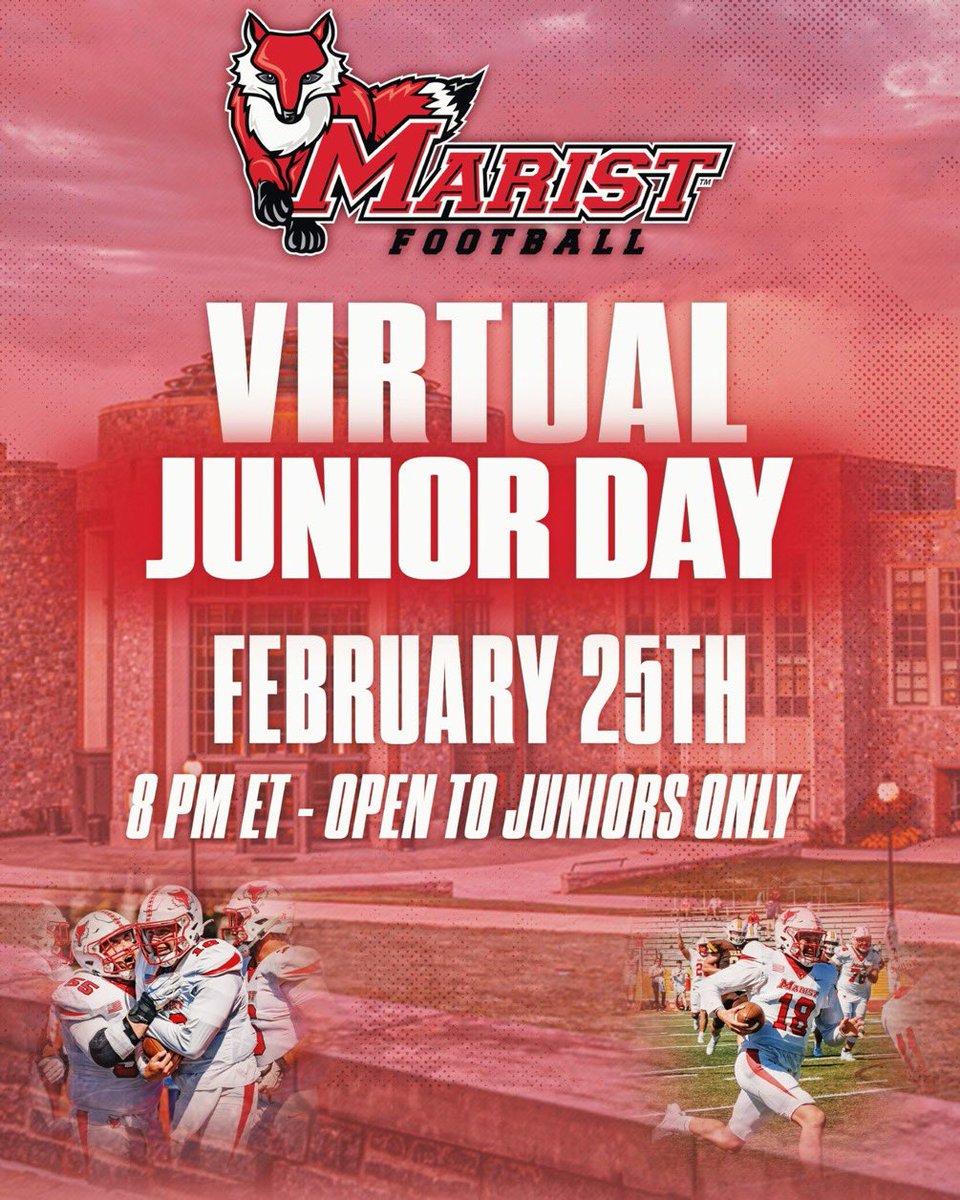 Thank you @CoachMWillis for the virtual junior day invite! Excited to check out @Marist_Fball! #Foxholeguys #LetsGoMarist @JoeMento