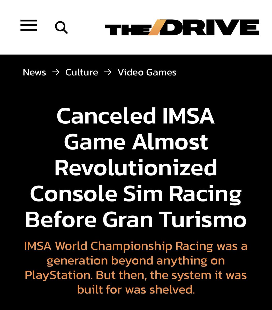 VEsoterica's tweet image. Of all the places that have written articles on what I’ve done on the channel @thedrive writing about IMSA Racing on #3DOM2 might be the most fun! Go check it out : thedrive.com/news/cancelled… #RETROGAMING #3do #gaming #GamingNews #gaming_news