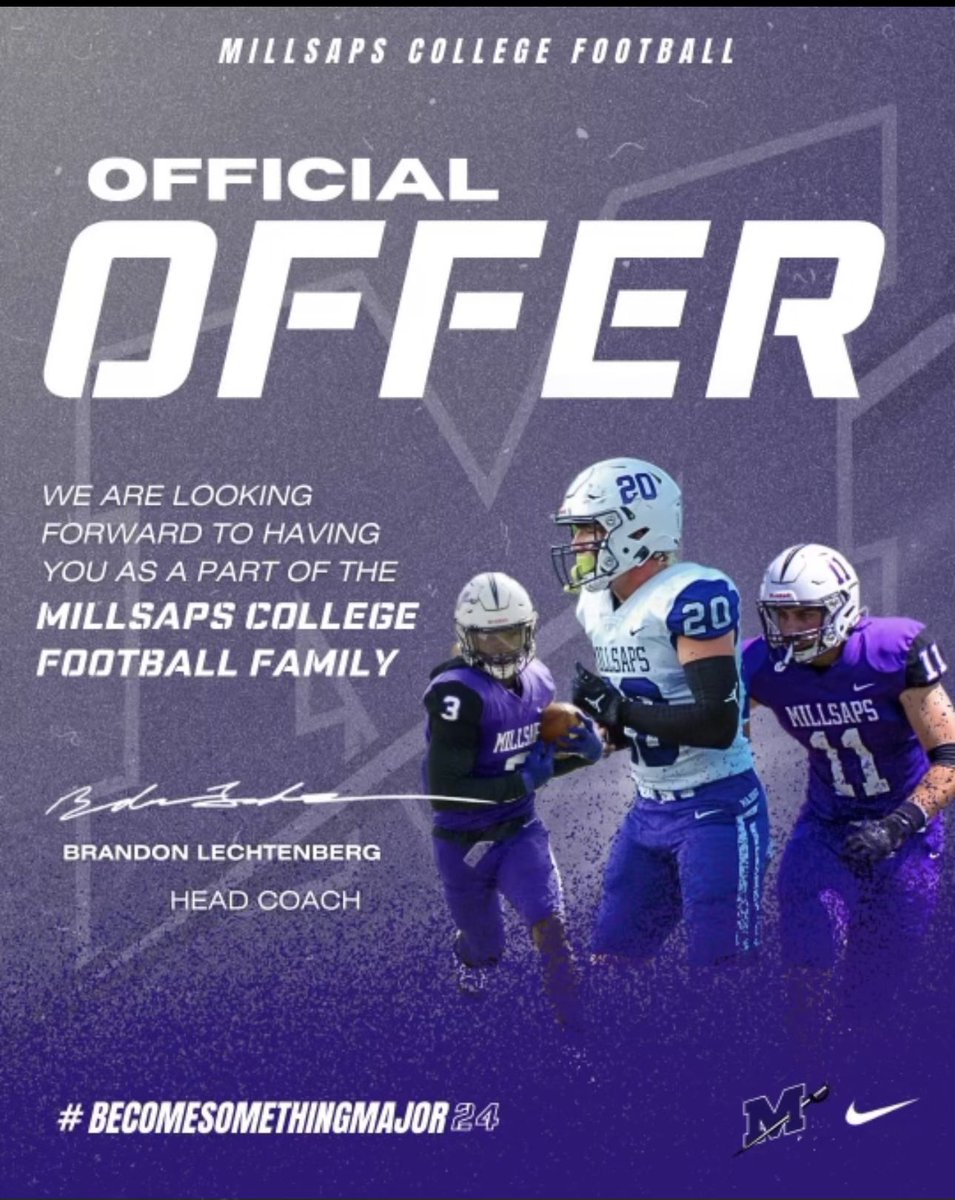 Blessed and extremely thankful to receive an official offer from <a href="/MajorAthletics/">Millsaps College Athletics</a> thank you <a href="/CoachDNew_/">Donavan Newman III</a> for the opportunity <a href="/KodiCrane/">Kodi Crane</a> <a href="/dtbrown37/">Coach Brown</a> <a href="/Coach_Long/">Jon Long</a> <a href="/CaddoNext/">Caddo Mills Athletics Recruiting</a>