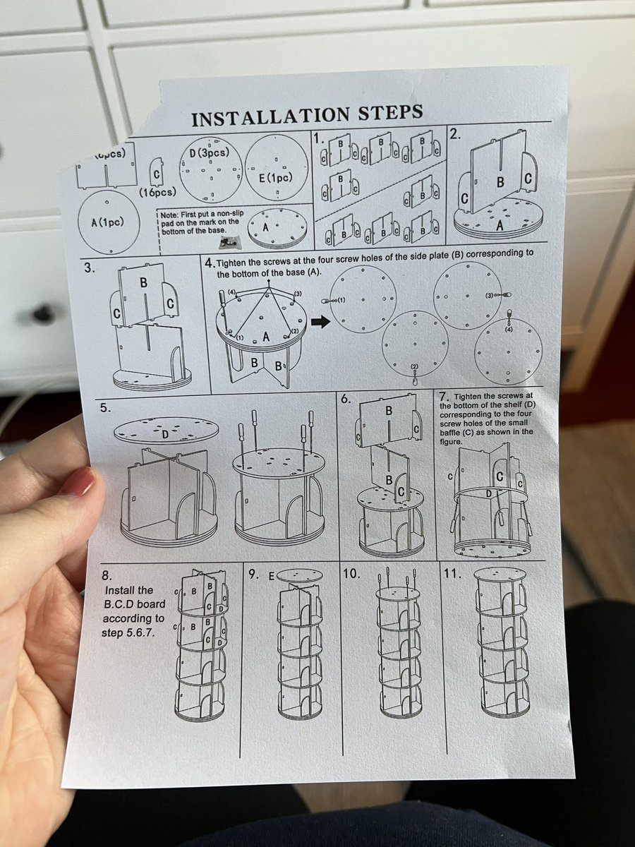 Friidanes's tweet photo. do you ever look at something and want to scream? that was me looking at this instruction sheet https://t.co/KwSNIr7Wud