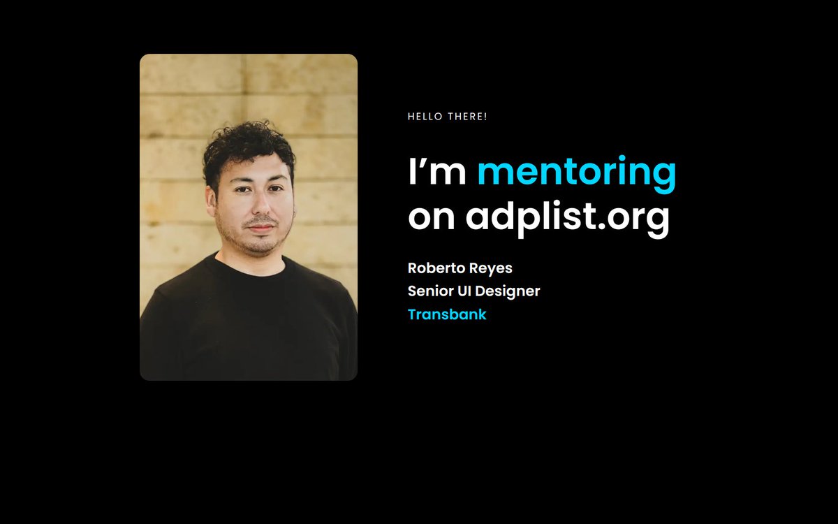 iamrobertome's tweet photo. Abrí sesiones en ADPList! https://t.co/h9UxoiyHzg

#adplist #mentoria #uidesigner #designer #product #portfolioreview https://t.co/yDZOrAzK2I