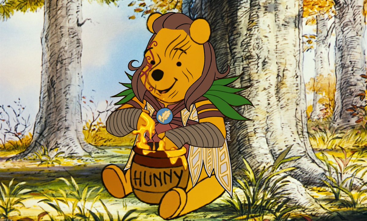 When Halsin said he liked honey, I couldn’t help myself and made him into Winnie the Pooh.
#baldursgate3 #bg3 #Halsin
