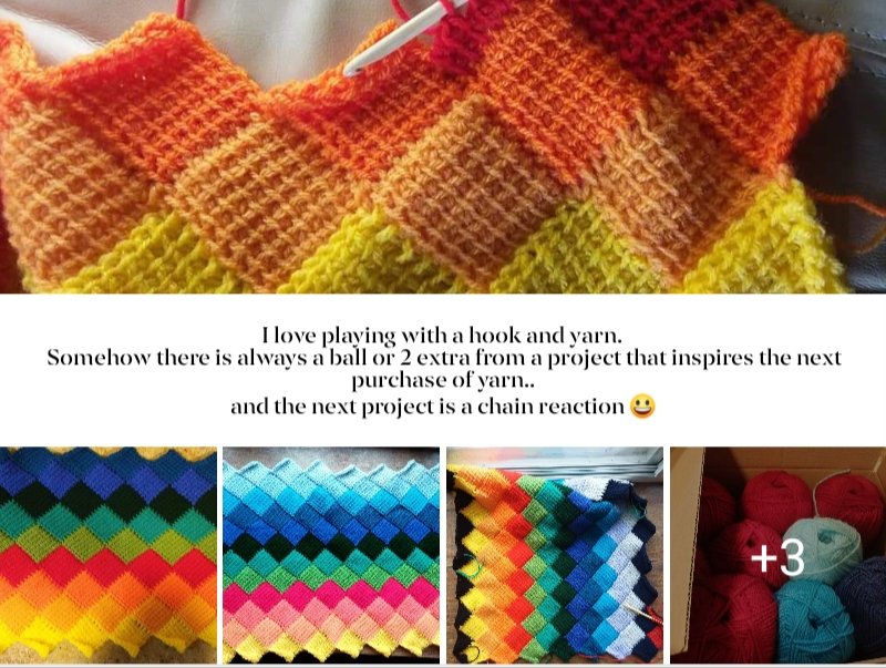 Sue_T2O's tweet photo. This is my last #Tunisian #Entrelac #crochet project https://t.co/uMaxGIvdGv