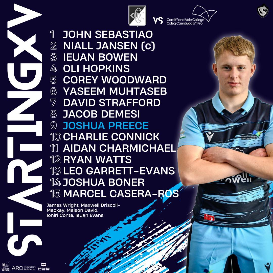 CAVC_Rugby's tweet photo. The following learners selected to represent @CAVC in our double header against Club Champagnat Argentina. 💙🩵

🗓️ Monday 19th February 
📍 City Centre Campus, CF10 5FE
⏰13:00 &amp; 14:30 KO https://t.co/NVUXAGpzUj
