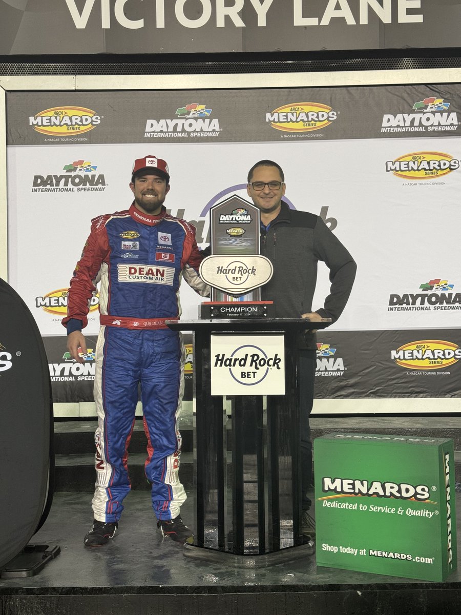 Center Step Marketing (@centerstepmrktg) on Twitter photo Our first #NASCAR win comes at <a href="/DAYTONA/">Daytona International Speedway</a> with <a href="/GusDean/">Gus Dean</a> winning in <a href="/ARCA_Racing/">ARCA Menards Series</a>.
A 1-3-4 finish for an incredible start to the season! Our first #NASCAR win comes at <a href="/DAYTONA/">Daytona International Speedway</a> with <a href="/GusDean/">Gus Dean</a> winning in <a href="/ARCA_Racing/">ARCA Menards Series</a>.
A 1-3-4 finish for an incredible start to the season!