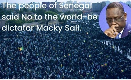 DavidHimbara's tweet photo. Senegal's legacy of holding elected leaders accountable is a shining example for Africa. Countless Senegalese took to the streets to demand that Macky Sall cancel his conspiracy of delaying elections. They succeeded. The people emerged victorious in their defence of democracy. https://t.co/JP1T9S1KTL