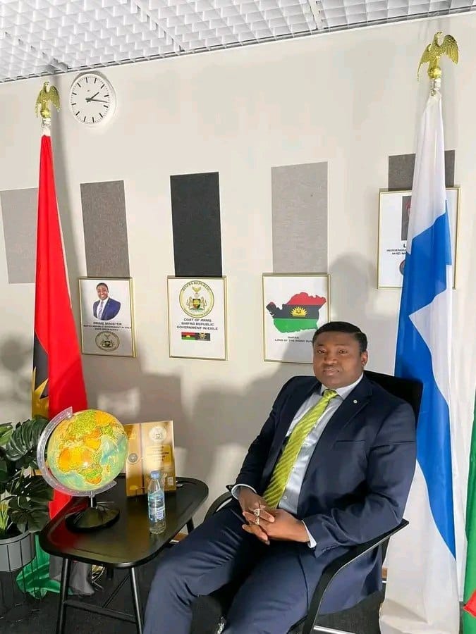 okwutebiafr's tweet photo. Breaking 
There will be no protest about Nigeria in Biafra land. 
We are not part of them, our people must understand this. 
The situation of Nigeria today is a result of Biafra New Dimension. 
There will be no protest until our declaration this year.
From PM @simon_ekpa https://t.co/I4tF0FDwYF
