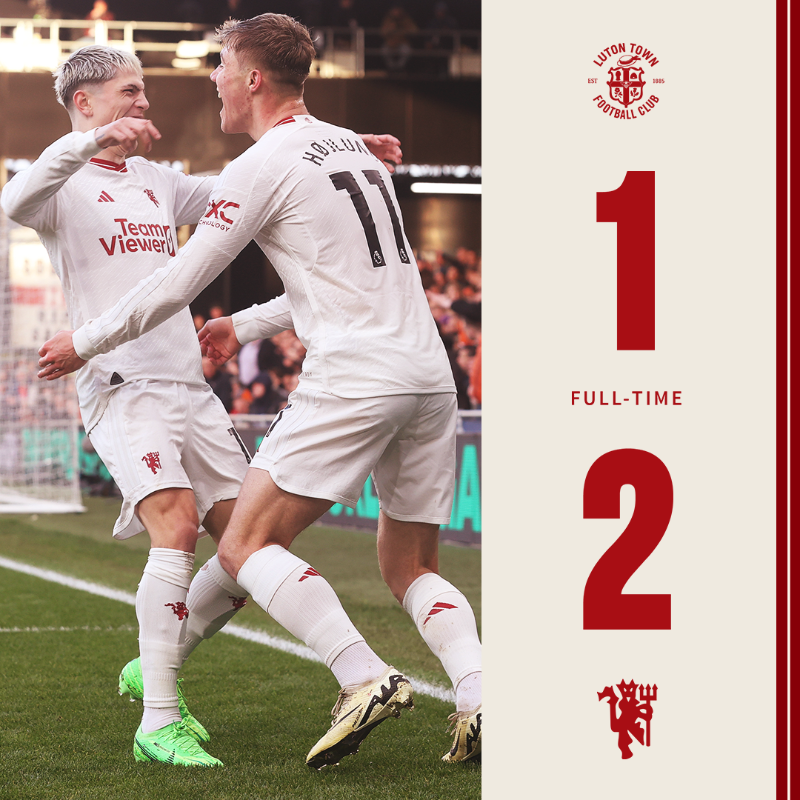 ManUtd's tweet photo. The Reds make it four straight #PL wins 👏

#MUFC || #LUTMUN