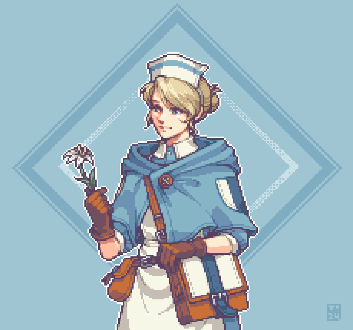 ohyesitstim's tweet photo. Eight more travelers. Eight more adventures. Octopath Traveler II Fire Emblem GBA-styled Portraits. Gangs all here (1/2) @SuzieYeung @DamanMills @CristinaVee @SarahWiedenheft @tsunderica  @KaggyFilms @octopathrpg 
#OctopathTraveler2 #pixelart #ドット絵 https://t.co/aYqwx4DMwe