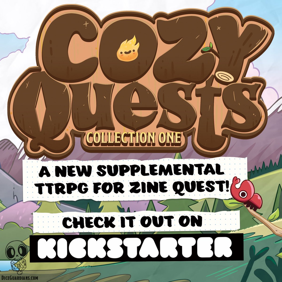 COZY QUESTS, coming soon to #Kickstarter! 🐞🫖🍃We want to bring some extra cozy scenarios to this year’s #Zinequest! Check out the link below to sign up for alerts! 🐞

kickstarter.com/projects/diceg…