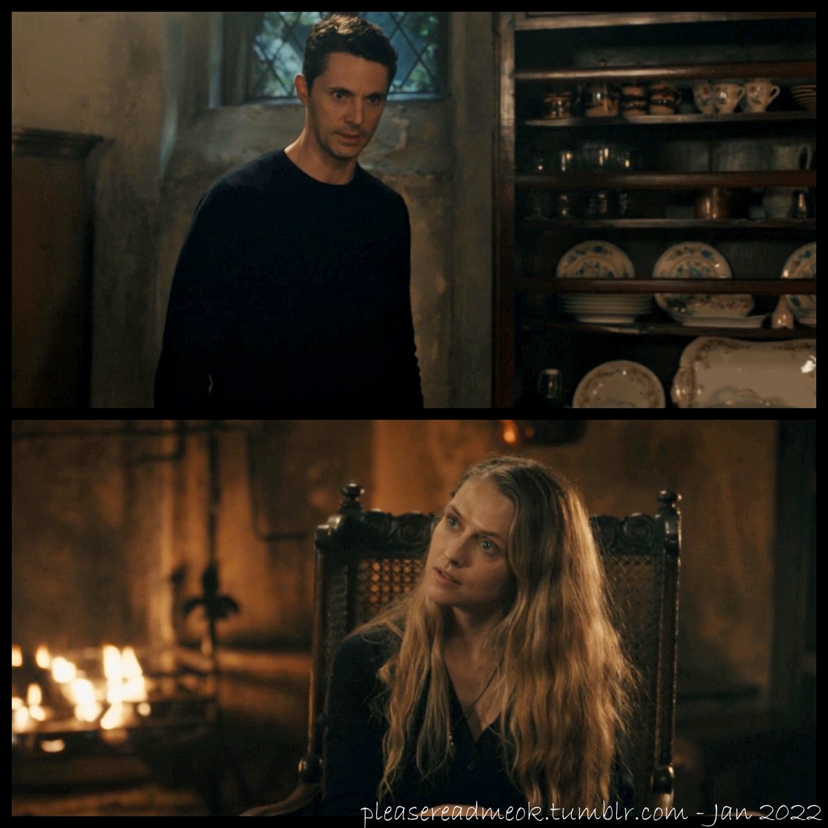 PleaseReadMeOK's tweet photo. "Whose blood is that?"

Jack and Matthew smell the blood instantly. Matthew does the whizzy vamp dash to Diana. He smells her blood and thinks the worst 

#MatthewGoode #teresapalmer #SorchaCusack in #adiscoveryofwitches season 3 ep5 #RealTimeWatch

📷ADOW S3:05 my edits #adow https://t.co/T6BWRCyTHN