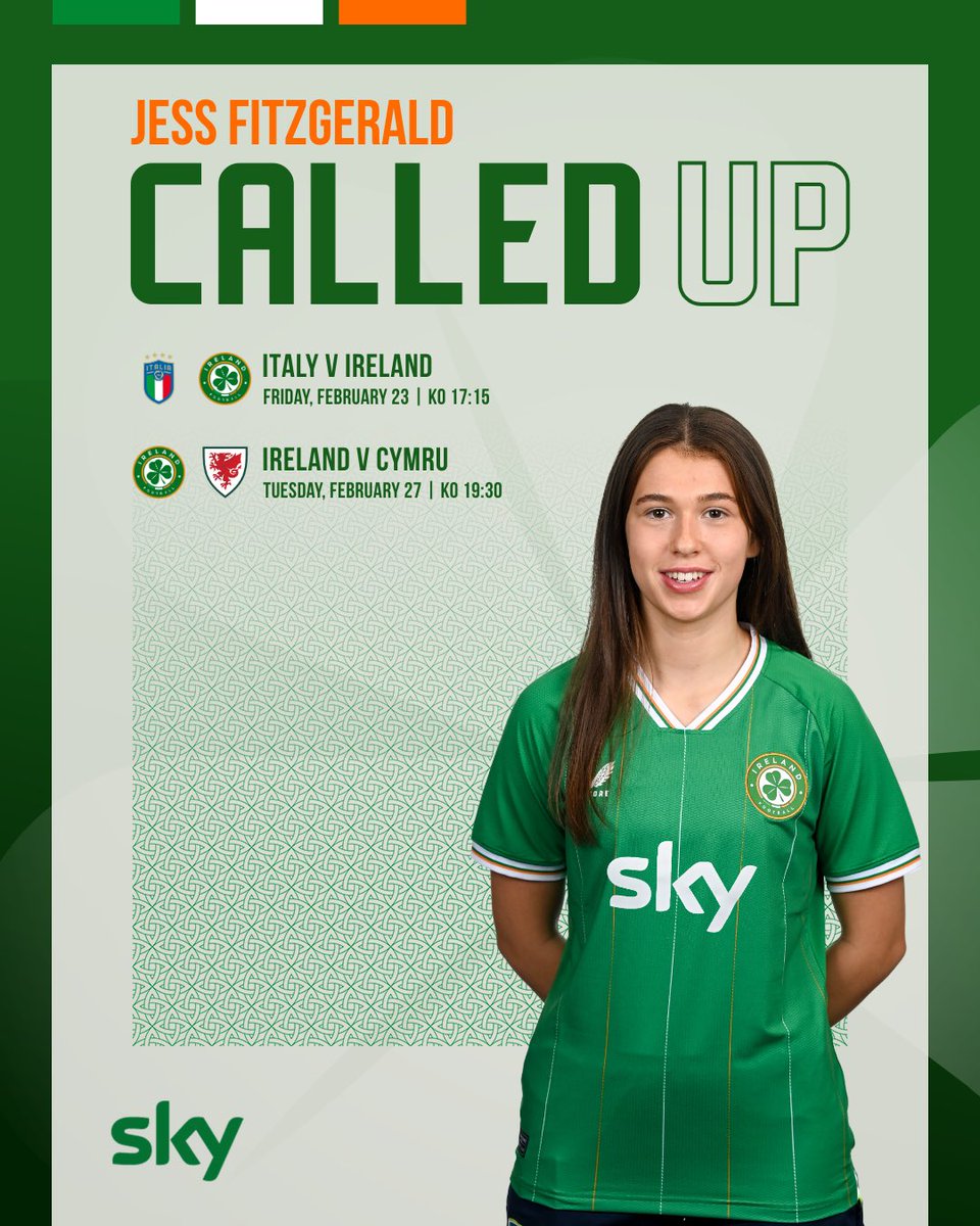 IrelandFootball's tweet photo. Peamount United’s Erin McLaughlin and Jess Fitzgerald called up to the squad as injuries rule out Denise O’Sullivan and Tyler Toland.

A first senior call-up for Jess 🤩 https://t.co/mqpWNBgtOs