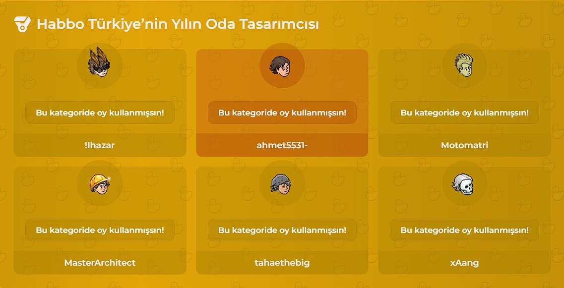 Altın Ördek oylama süreci başlatıldı ve "Yılın Oda Tasarımcısı" kategorisinde oylarınızı bekliyorum.