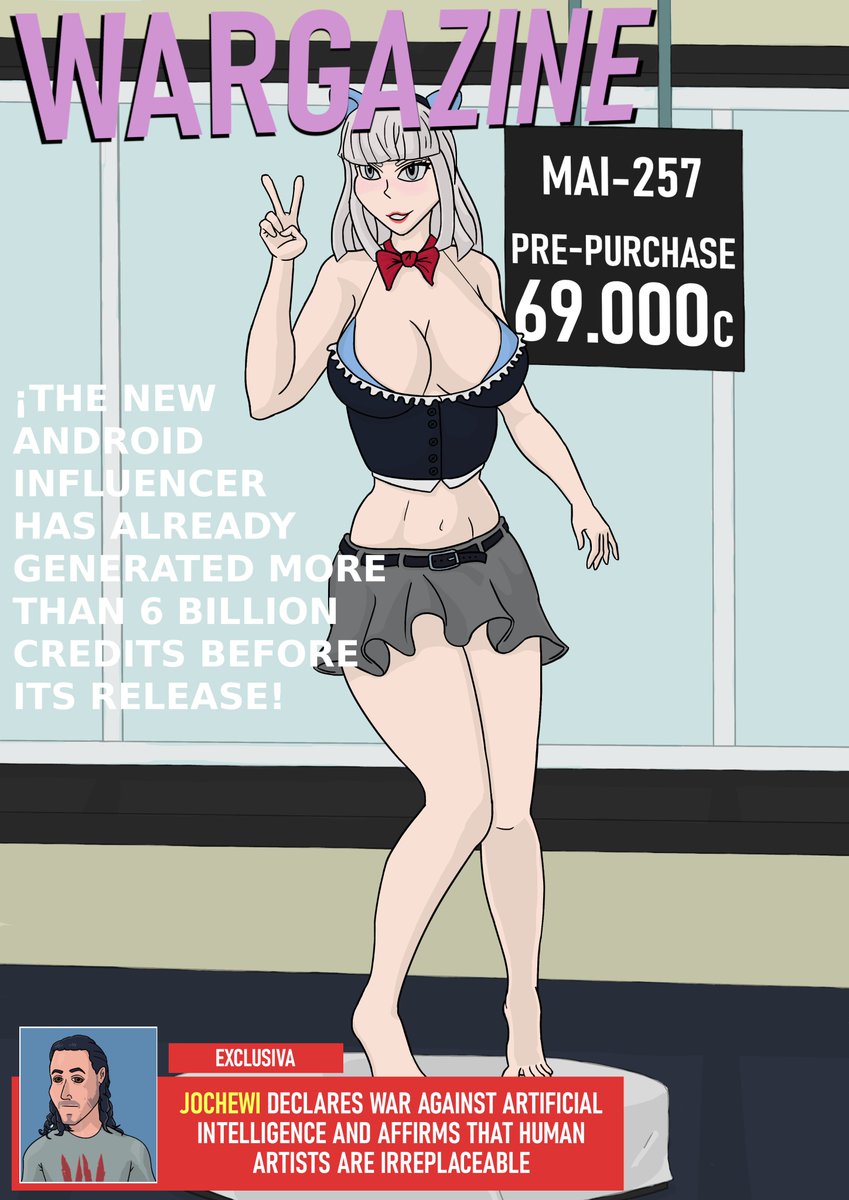 warcreatures's tweet photo. A new controversy for Jochewi and a new character for the Warcreatures universe ¡Ladies and gentlemen! With all of you... ¡MAI, the android influencer! (Clothes not included in the price)
#warcreatures #mai #androidinfluencer #wargazine #jochewi https://t.co/qzuPcFW9q0