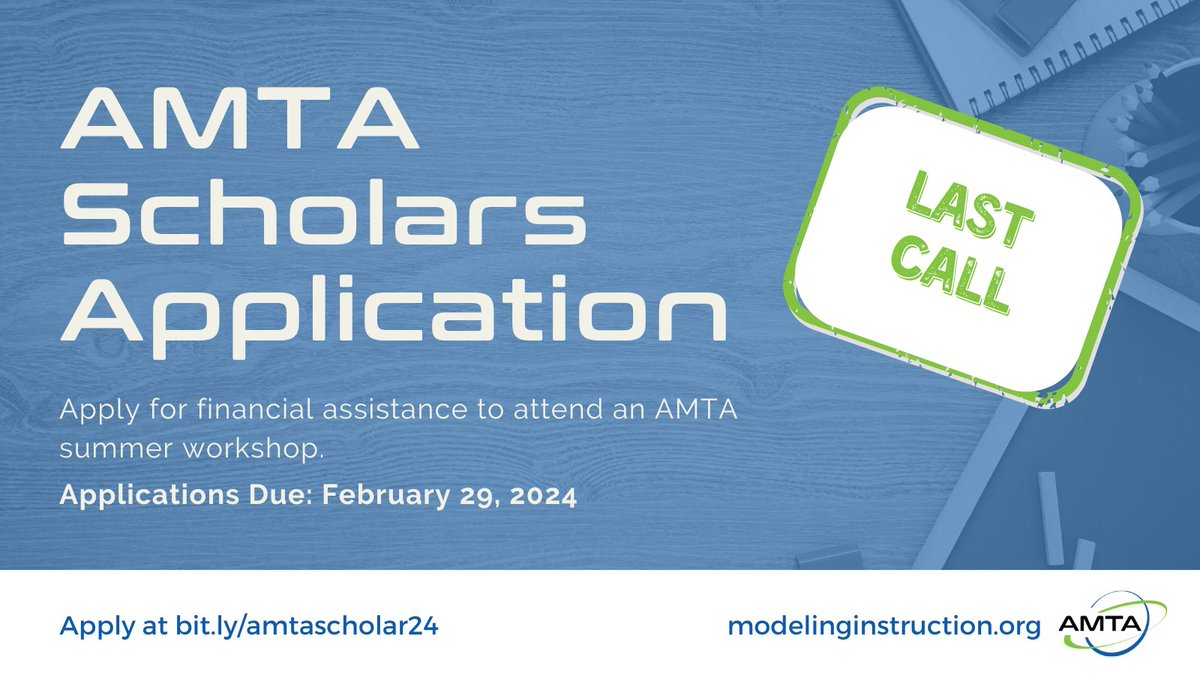Want to attend a face-to-face Modeling workshop this summer but the cost is a little 😱? Apply for one of our AMTA scholarships! The deadline is approaching, so apply today! 
bit.ly/amtascholar24