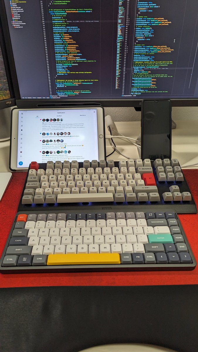 RydMike's tweet photo. I really tried for days using the #NuphyAir75 as my main keyboard, but nope, too compact
and also ANSI is not my thing. Too much muscle memory from ISO and at least TKL size. I keep hitting the wrong keys on the compact layout. It is still very pretty and nice though 😃💙 https://t.co/MK7RLMovN5