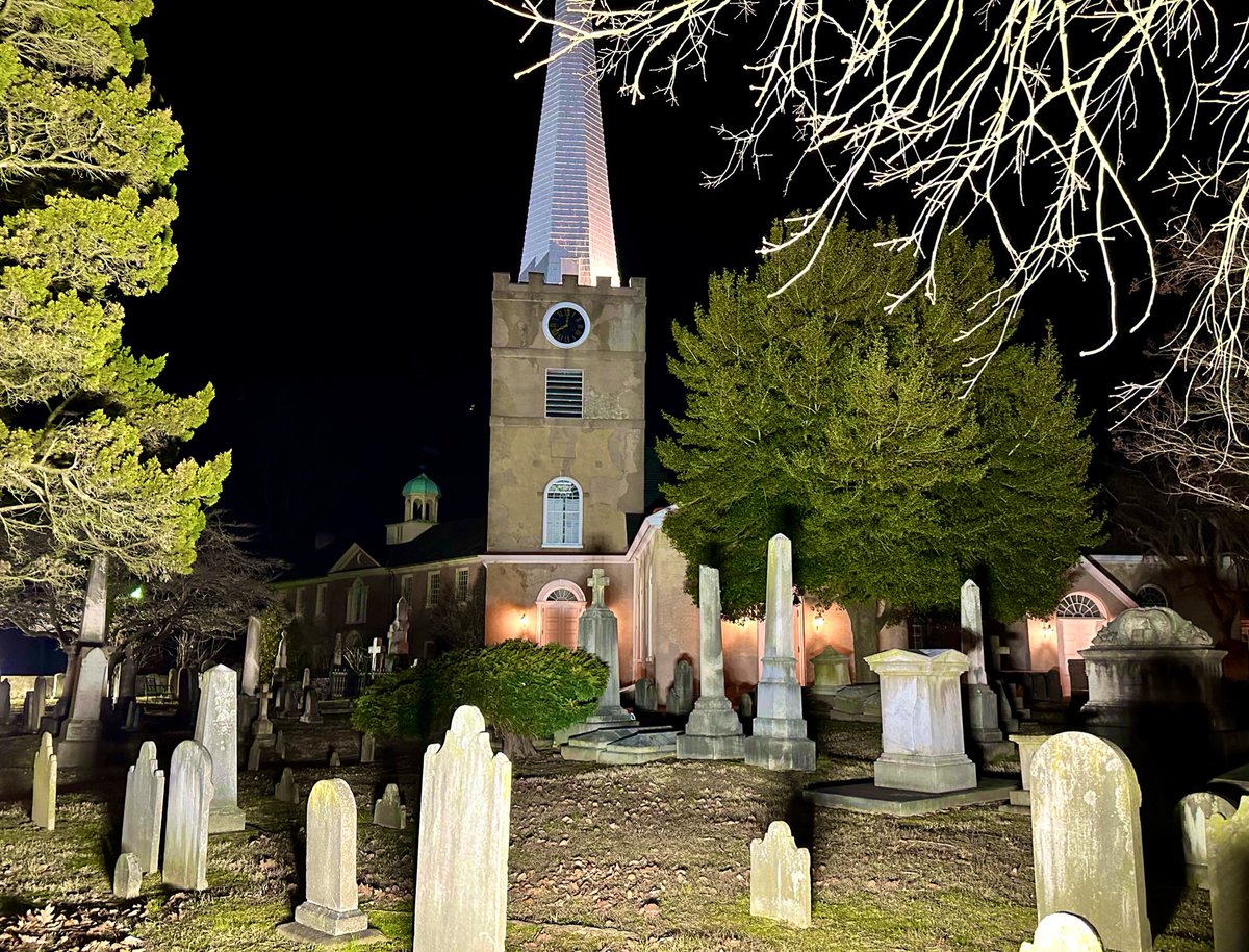 Old New Castle, Delaware at night