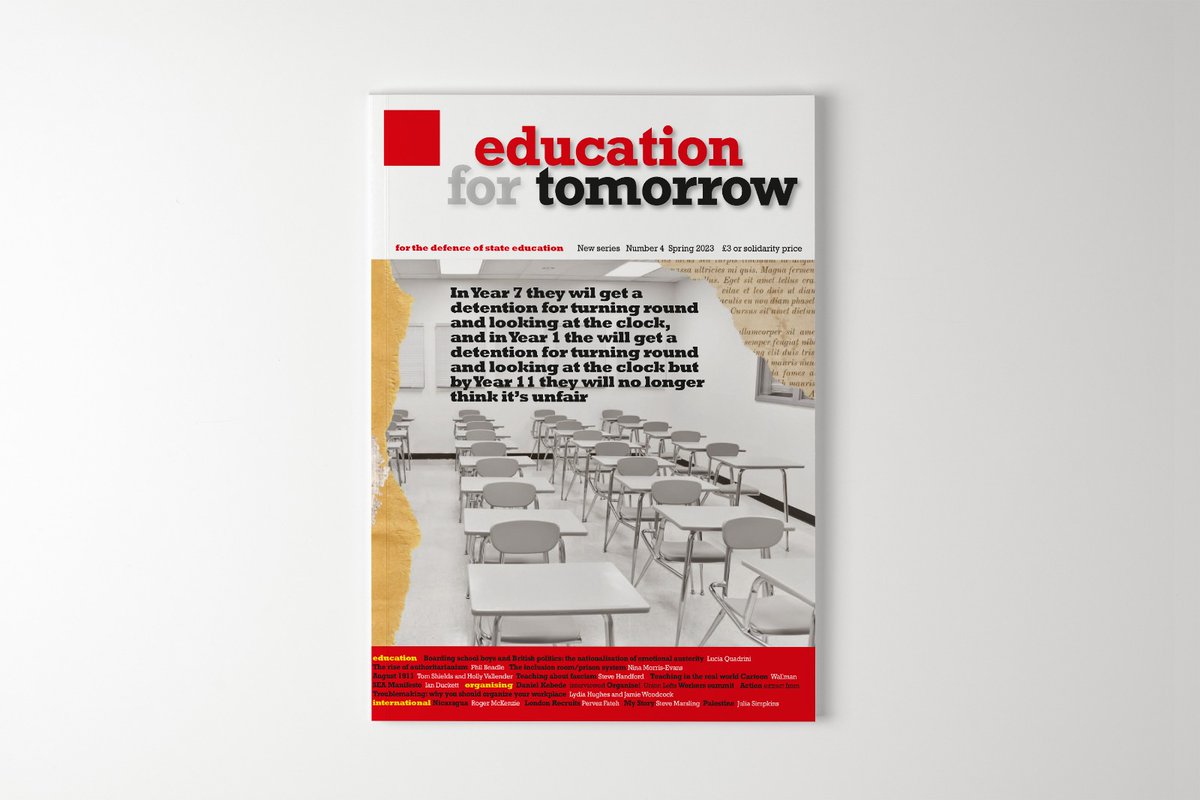 📰 Print issues of Education for tomorrow are now for sale!

Get yours from <a href="/Manifesto_Press/">Manifesto Press Co-operative</a>

Including:
Education in Palestine, 
Authoritarianism  <a href="/PhilBeadle/">Phil Beadle</a>, 
Teaching about fascism and apartheid, 
an interview with <a href="/DanielKebedeNEU/">Daniel Kebede</a>

And much more! 

manifestopress.coop/product/educat…