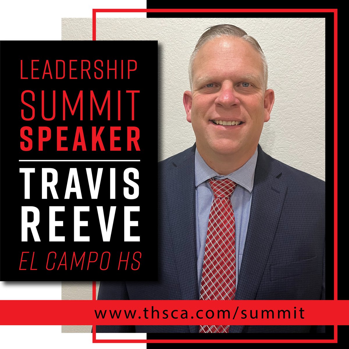 🚨 We are ONE WEEK away from the THSCEF Leadership Summit! Come listen to one of many awesome speakers, Coach Travis Reeve from @ElCampoFootball! 🤩 #CoachesSummit 🔗 SIGN UP HERE thsca.com/summit 📅 Monday, February 26th, 2024 📍 ESports Stadium - Arlington, TX