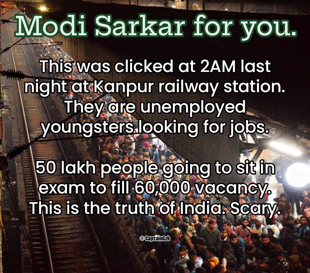 CaptainGzb's tweet photo. #UPP_Paper_Leak

Rahul Gandhi for 2024 ! If youth want Government jobs then they should vote for Congress only !

Modi Sarkar is the worst when it comes to employment, nobody is getting jobs. https://t.co/qqpJ1bZxMp