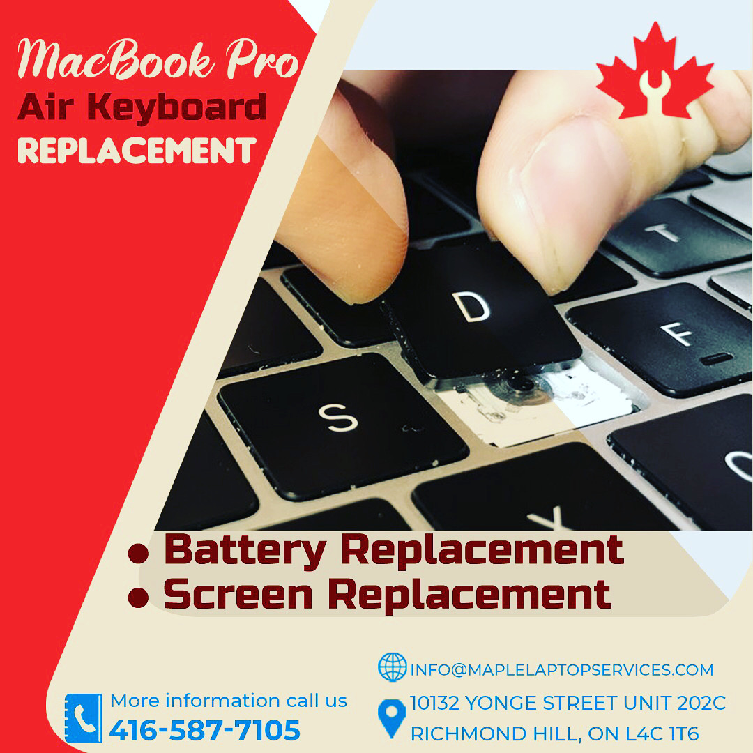 MapleLaptopLtd's tweet photo. Contact Maple cell phone and laptop in Richmond Hill for Apple Macbook Pro and Macbook Air keyboard replacement. #applerepair #computerrepair
#imacrepair #macbookprokeyboardrepair #macbookairrepair #laptoprepair #macbookprobatteryrepair #macbookairbatteryrepair #computershop https://t.co/j40BDfvUJi