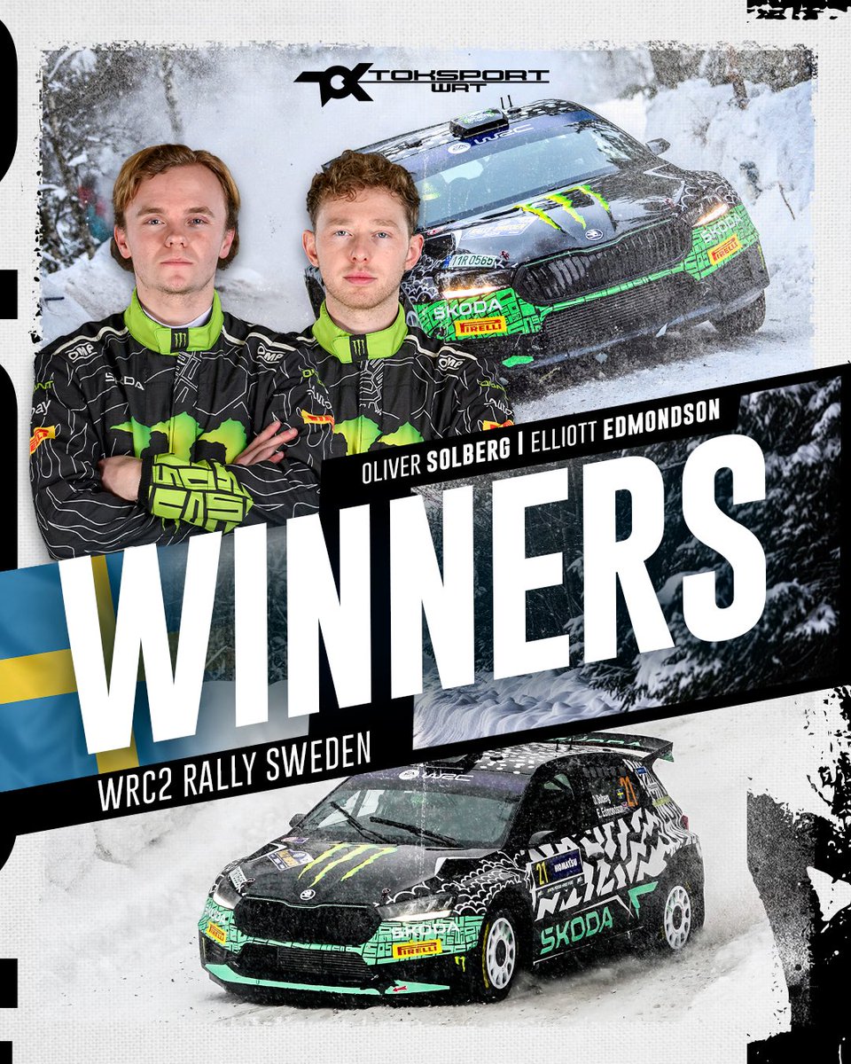 toksportwrt's tweet photo. snow place like home for Oliver ๐ธ๐ช
#ToksportWRT #SkodaFabiaRSRally2 #SkodaMotorsport #EvolutionOfSuccess #WRC #RallySweden https://t.co/ALsDcl5PTx