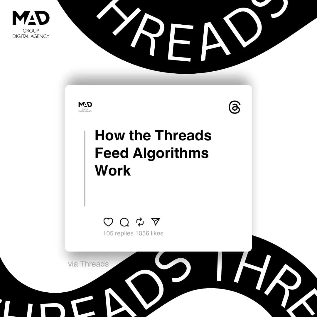 MadGroupDigital's tweet image. Ever wondered how Instagram's threads algorithm works? Dive into the digital world's intricate web as threads connect you to content based on your interactions, interests, and relationships.
#InstagramThreads #AlgorithmInsights #Instagram #Threads #Madgroup #Information