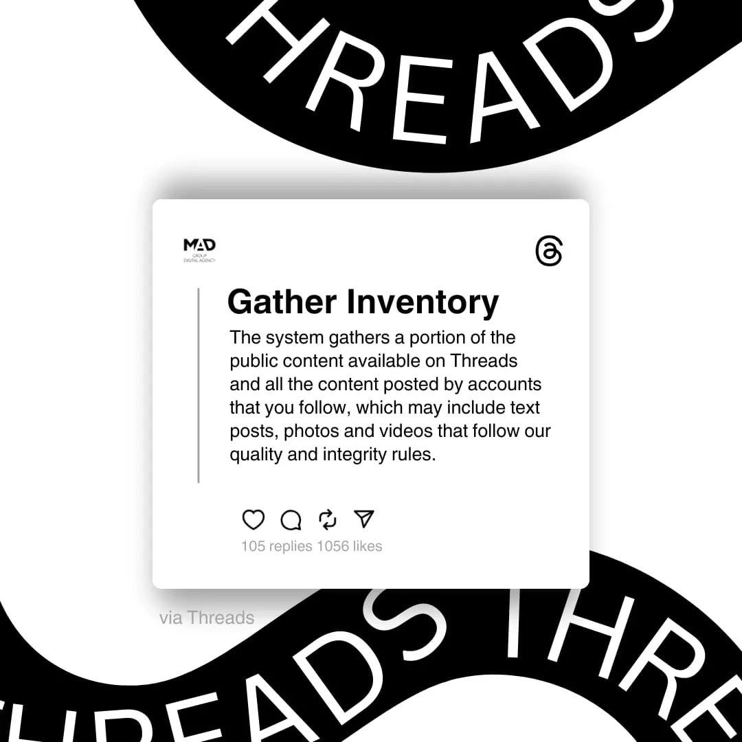MadGroupDigital's tweet image. Ever wondered how Instagram's threads algorithm works? Dive into the digital world's intricate web as threads connect you to content based on your interactions, interests, and relationships.
#InstagramThreads #AlgorithmInsights #Instagram #Threads #Madgroup #Information
