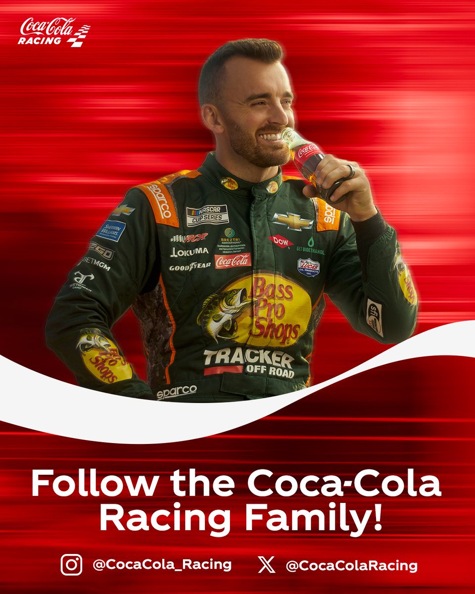 Always excited to race @Daytona! Even better that I get to do it with my #CocaColaRacing crew! Make sure you give @CocaColaRacing a follow to get exclusive content this season 🔥   #CokePartner