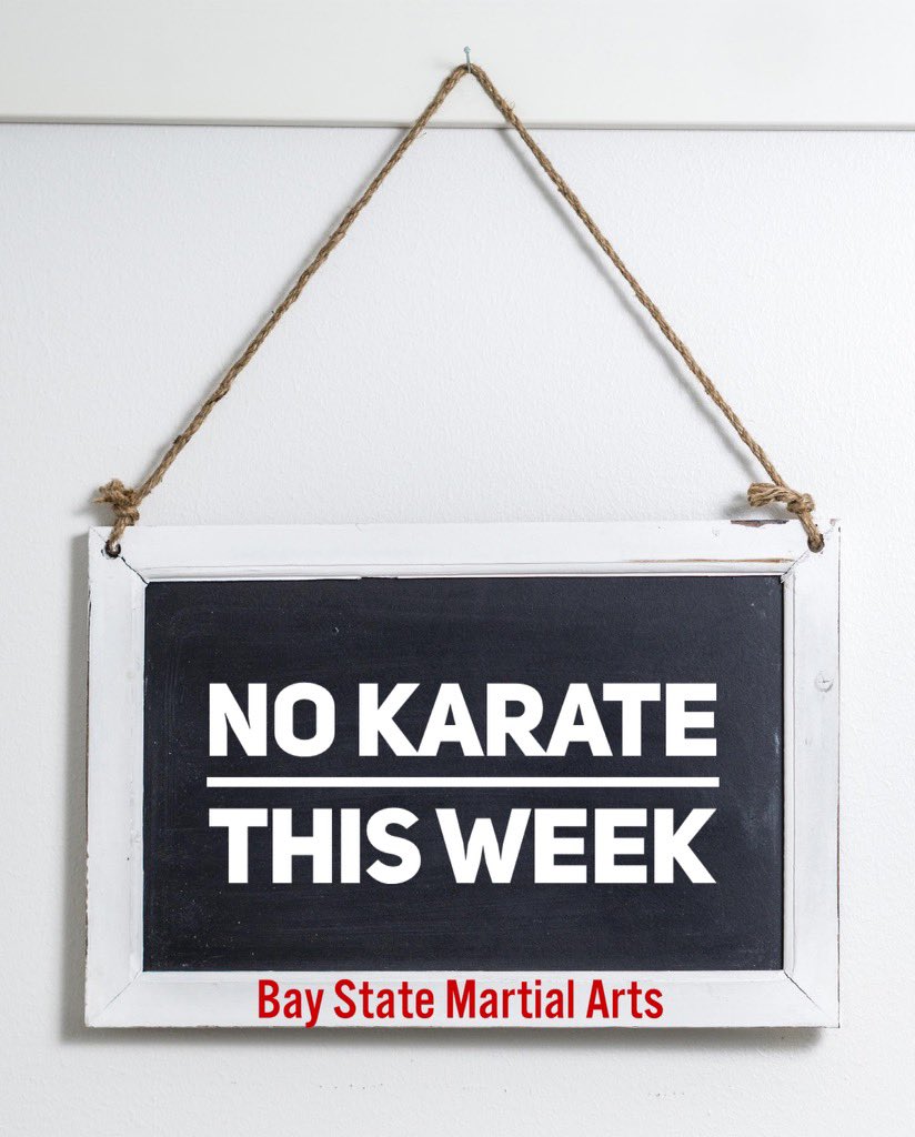 BayStateMA's tweet photo. ⭐️ Just a reminder, there are no karate 🥋 classes during the February school vacation, February 20th - 23rd.
Have a fun week! ⭐️ #baystatema https://t.co/4Y20ELJN5L