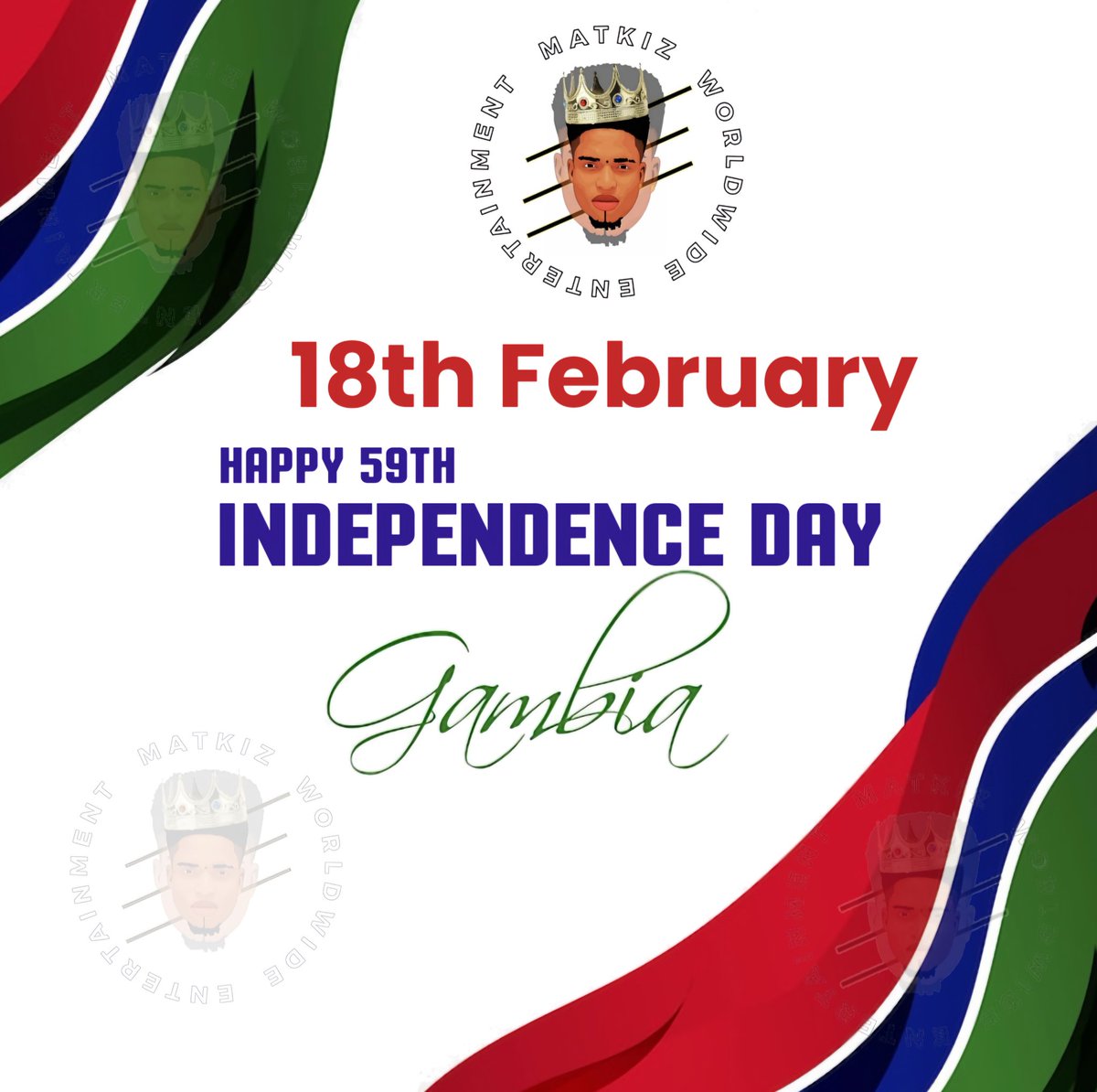 MatkizWorldwide's tweet photo. @MatkizWorldwide is wishing you all a joyous celebration of freedom, peace, and unity.

#celebration
#Gambia
#independence 
#18feb2024
#Follower
#MatkizWorldwideEntertainment https://t.co/Wxziu4moZ0