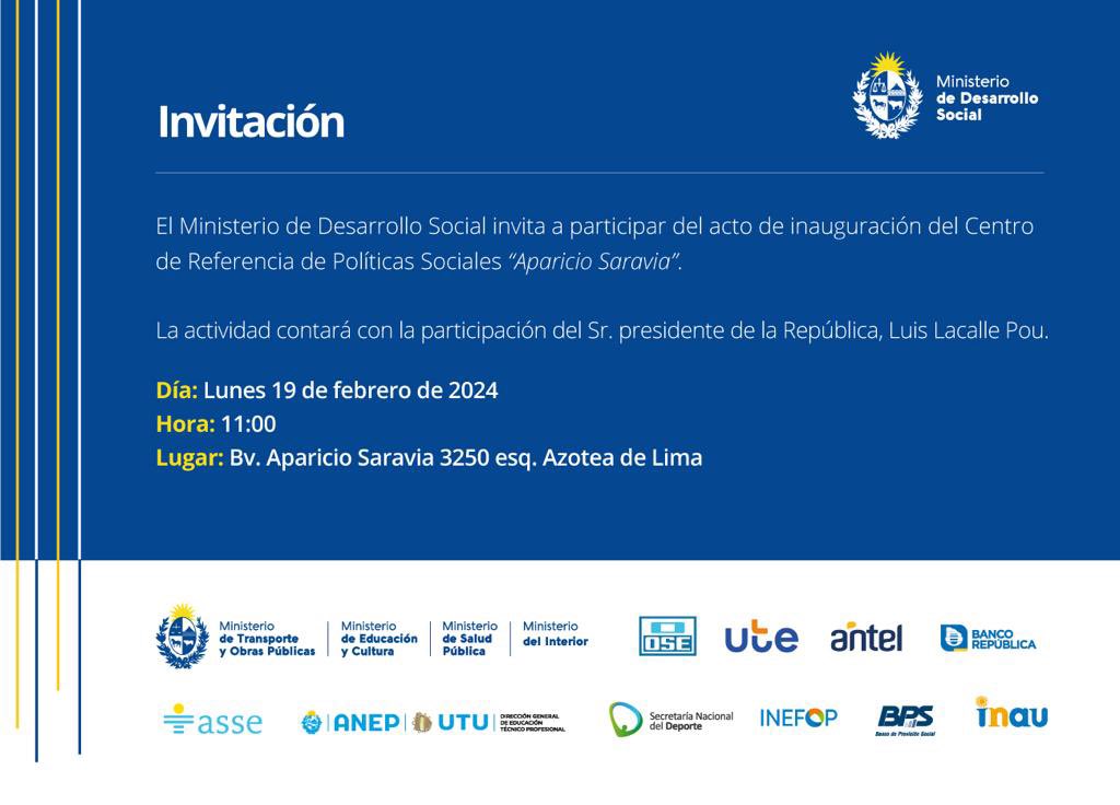 Alejandro Sciarra (@asciarram) on Twitter photo Mañana inauguramos el Centro “Aparicio Saravia”. Un soñado por <a href="/MartinLemaUy/">Martin Lema</a>, pero que trascenderá políticos y gestores de turno. Será orgullo y casa de vecinos y organizaciones.
Me gustaría contar un poco el proceso y qué se encontrarán mañana en este predio.
🧶 Mañana inauguramos el Centro “Aparicio Saravia”. Un soñado por <a href="/MartinLemaUy/">Martin Lema</a>, pero que trascenderá políticos y gestores de turno. Será orgullo y casa de vecinos y organizaciones.
Me gustaría contar un poco el proceso y qué se encontrarán mañana en este predio.
🧶