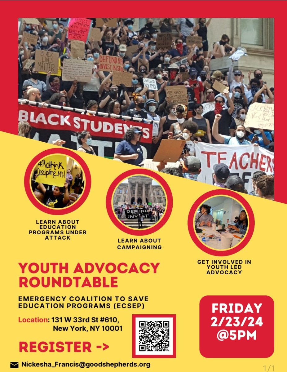 Attention all Youth Advocates. COVID relief funding for many education programs are Expiring June2024. Please join us for a discussion and call to action. #SaveEducationProgram.