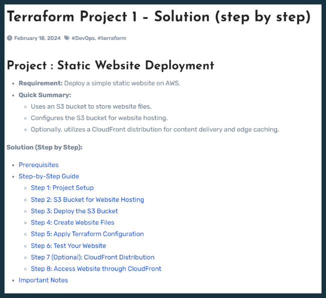 techyoutbe's tweet image. Terraform Project - Solution (step by step) 🎯

bit.ly/Terraform-Proj…

Include : Code Examples (with explanation)

Like❤️ &amp;amp; Repost🔁, will help!
Follow, for more Project&apos;s solutions!