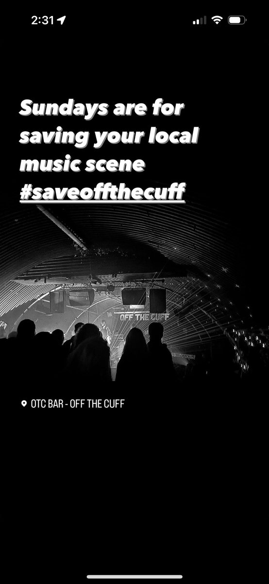 Sundays are for saving your local music scene @OTC_Live #saveoffthecuff
