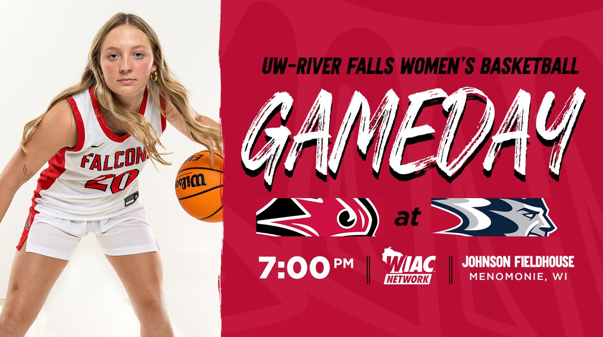It's WIAC 🏀 Tourney Time!

@UWRFWomensBball 🆚 UW-Stout
🕖 7 PM
📍 Menomonie, WI
📺 WIAC Network

#FFT