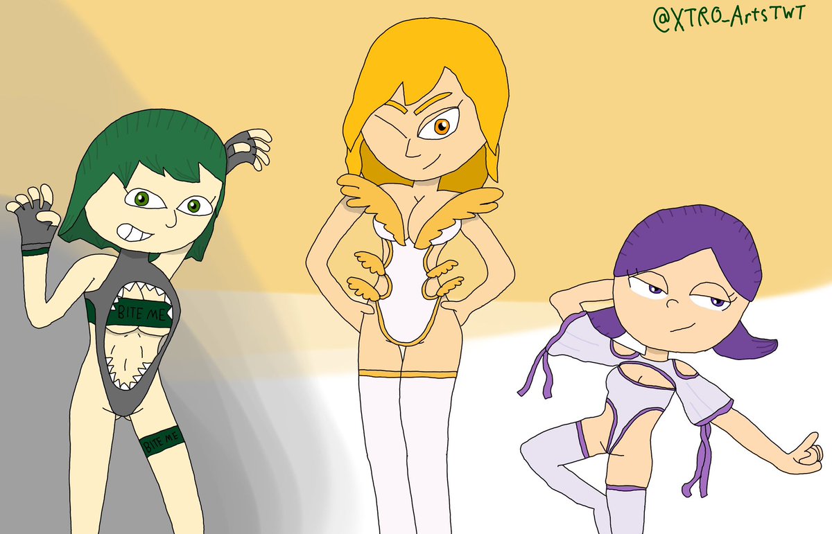 XTRO_ArtsTWT's tweet photo. It’s time for an OC Outfit Mass Attack!!!

We got Trendy Rebecca, Sharkbite Mana, and #angelicious Alexia!

From @Kitt_07, @angelc8x, and @RivelBee respectively. OG looks in replies!
🦈🪽🦊 https://t.co/3Fqz47mIue