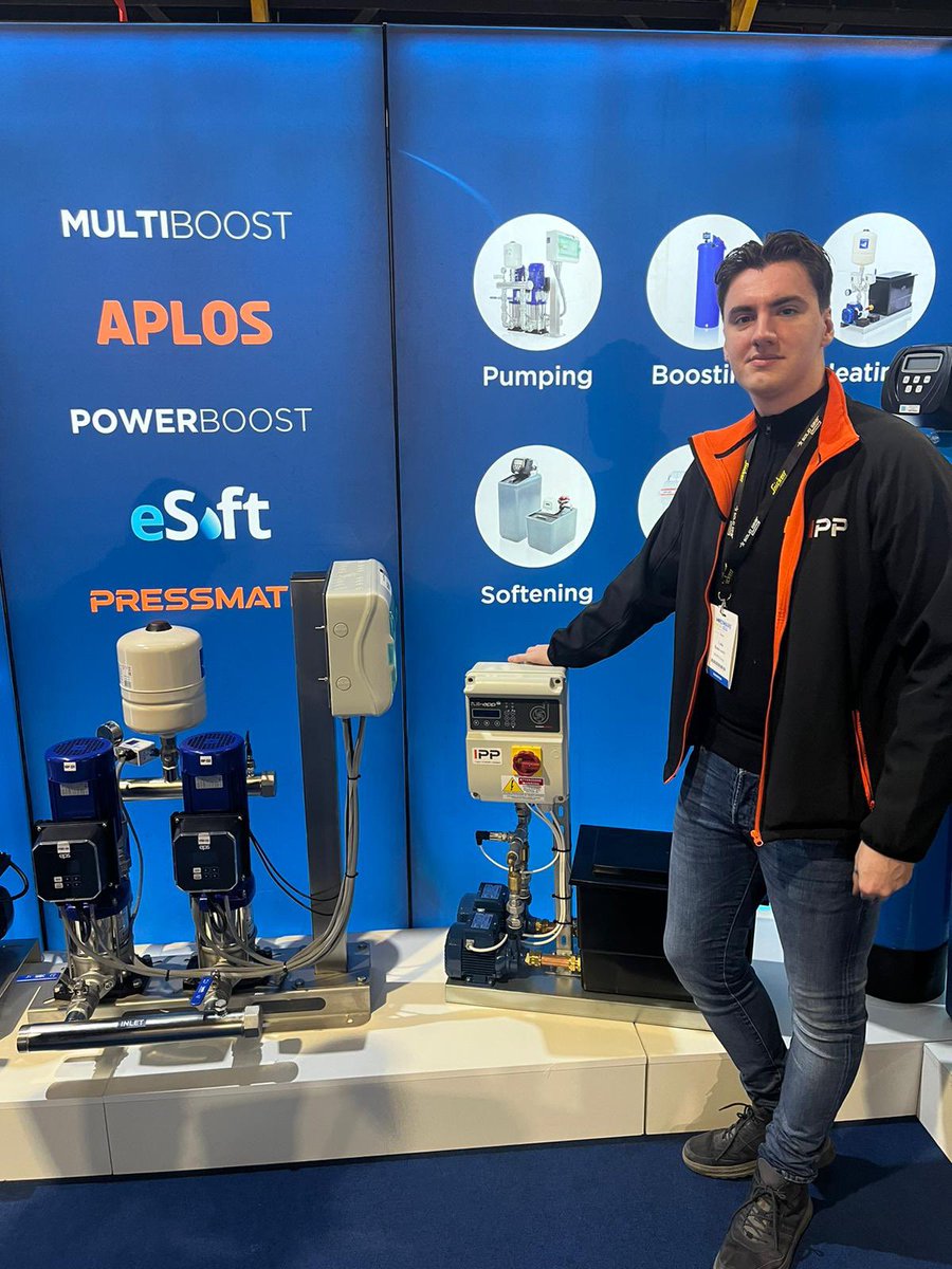 IPPIreland's tweet photo. Our External Sales Engineer Luka Bubic-Juric is representing us on the @EPSWater stand K20 at this weekend’s Hardware Show at the RDS. It’s always a great thing to get the opportunity to meet up with our Group colleagues &amp; share product knowledge.

#ProgressiveSolutions
#HAIShow https://t.co/wABqe4l5RC